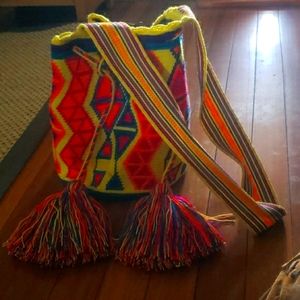 Large Wayuu Mochila bag from Colombia